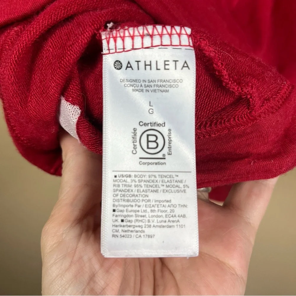 Athleta Pranayama Restore Wrap Red Cardigan